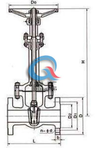 手動低溫閘閥 結構尺寸圖