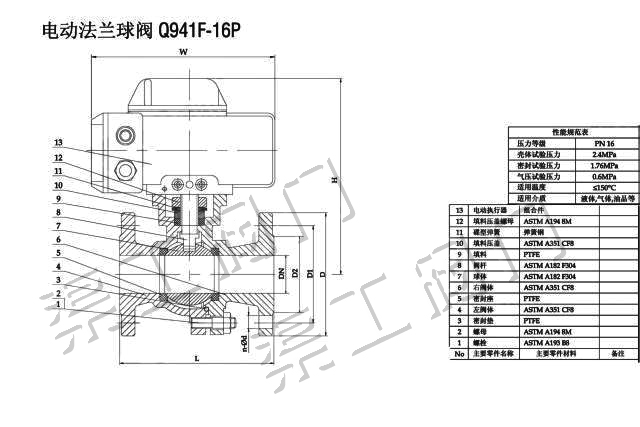 電動球閥結構圖